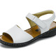 Sandaletten & Pantoletten - ELENA EDEN, modische Damen-Sandalen, Weite G, mit Klettverschluss – Farbe WEISS – Ansicht 1 Sandaletten & Pantoletten - ELENA EDEN, modische Damen-Sandalen, Weite G, mit Klettverschluss, in Größe 035 bis 042, in Farbe COGNAC – Farbe WEISS – Ansicht 1