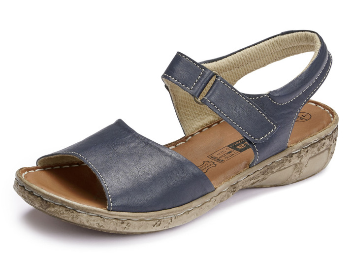 Sandaletten & Pantoletten - ELENA EDEN Sandale mit verstellbarer Klettspange, in Größe 035 bis 042, in Farbe MARINE Ansicht 1