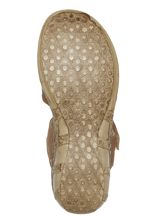 Sandaletten & Pantoletten - ELENA EDEN, modische Damen-Sandalen, Weite G, mit Klettverschluss Ansicht 3 Sandaletten & Pantoletten - ELENA EDEN, modische Damen-Sandalen, Weite G, mit Klettverschluss, in Größe 035 bis 042, in Farbe COGNAC Ansicht 3