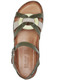 Sandaletten & Pantoletten - Gemini, klassische Damen-Sandalen, Weite G, mit Gummizug, in Größe 036 bis 042, in Farbe KHAKI-BUNT – Farbe KHAKI-BUNT – Ansicht 2