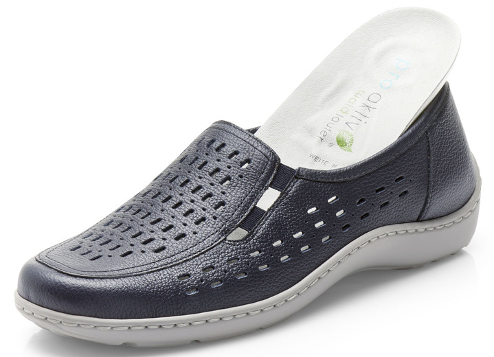 Slipper & Schnürschuhe - Waldläufer Slipper mit Leder-Massagefußbett, in Größe 3 1/2 bis 8, in Farbe BEIGE-BRONZE Ansicht 4