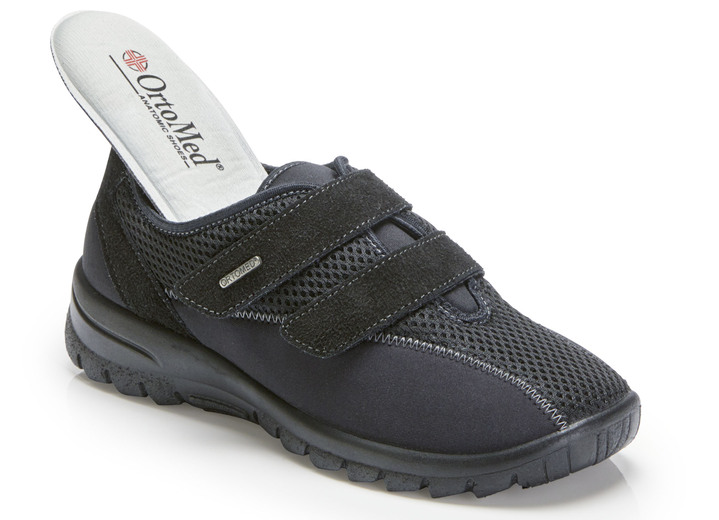 Slipper & Schnürschuhe - Bequeme Damen-Klettschuhe, Weite H, mit herausnehmbarem Fußbett Ansicht 2 Slipper & Schnürschuhe - Bequeme Damen-Klettschuhe, Weite H, mit herausnehmbarem Fußbett, in Größe 036 bis 042, in Farbe SCHWARZ Ansicht 2