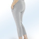 Homewear & Freizeitmode - Caprihose von „LPO“ in 3 Farben, in Größe 036 bis 050, in Farbe HELLGRAU MELIERT – Farbe HELLGRAU MELIERT – Ansicht 2