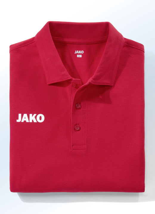 Freizeitshirts & -Kombinationen - Poloshirt von „Jako“ in 5 Farben, in Größe 3XL (58/60) bis XXL (56), in Farbe ROT Ansicht 1