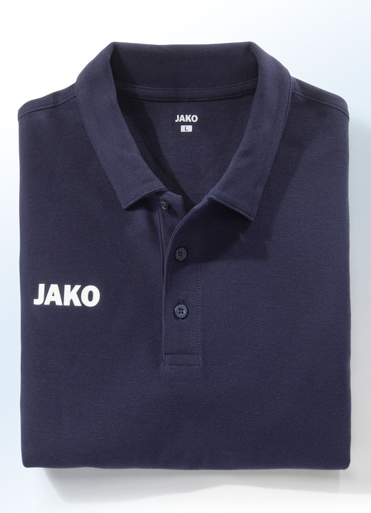 Freizeitshirts & -Kombinationen - Poloshirt von „Jako“ in 5 Farben Freizeitshirts & -Kombinationen - Poloshirt von „Jako“ in 5 Farben, in Größe 3XL (58/60) bis XXL (56), in Farbe MARINE