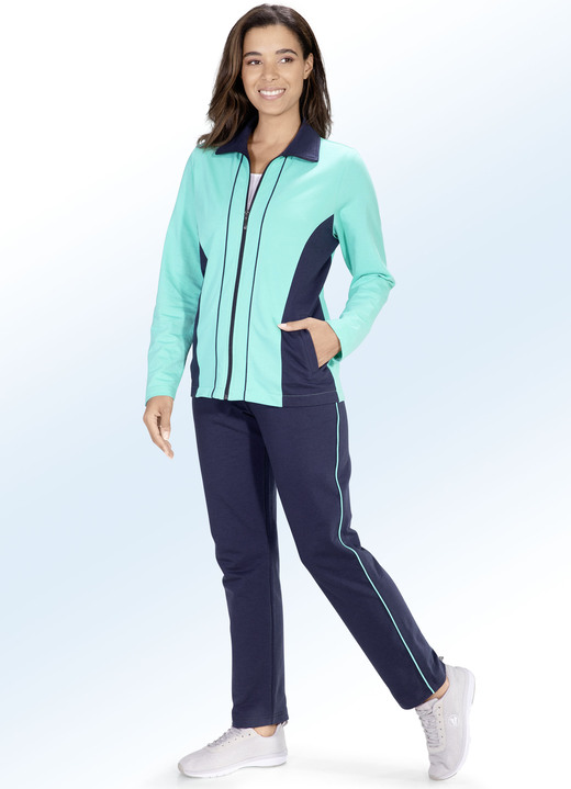 Freizeitanzüge - Freizeitanzug mit Seitentaschen, in Größe 019 bis 050, in Farbe MINT-MARINE Ansicht 2