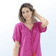 Bade- & Strandmode - Kleid mit Lochstickerei, aus reiner Baumwolle – Farbe FUCHSIA – Ansicht 1 Bade- & Strandmode - Kleid mit Lochstickerei, aus reiner Baumwolle, in Größe 036 bis 052, in Farbe FUCHSIA – Farbe FUCHSIA – Ansicht 1