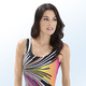 Badeanzüge - Pacific Fashion Badeanzug mit platziertem Druckdessin und Halbkorsage, in Größe 038 bis 052, in Cup B, in Farbe SCHWARZ-BUNT – Farbe SCHWARZ-BUNT – Ansicht 1
