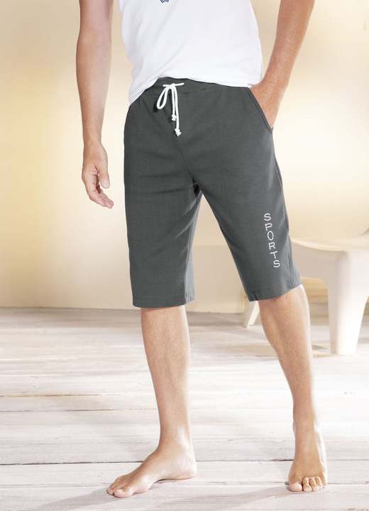 Homewear - Bermuda mit breitem Bund in 4 Farben, in Größe 048 bis 062, in Farbe MARINE Ansicht 4