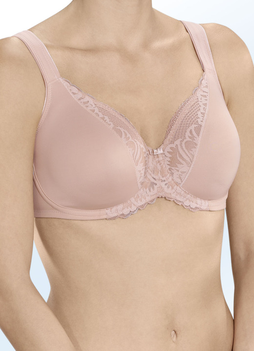 Bügel-BH - Triumph-Modern Lace + Cotton-Bügel-BH mit Elastikspitze, in Größe 075 bis 105, in Cup F, in Farbe PUDER Ansicht 1