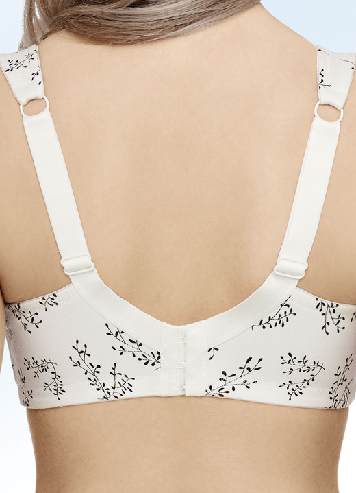 Soft-BH - Susa BH mit verstärktem Vorder- und Rückteil, in Größe 080 bis 120, in Cup F, in Farbe ECRU-ANTHRAZIT Ansicht 2