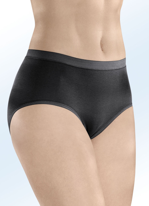 - Dreierpack Con-ta Slips aus Baumwolle, in Größe 038 bis 050, in Farbe SCHWARZ Ansicht 1