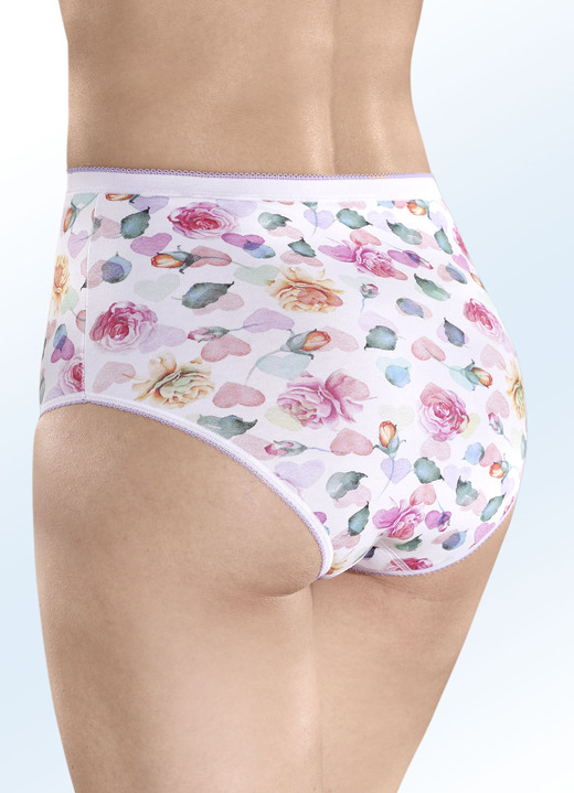 - Viererpack Slips mit elastischen Abschlüssen, in Größe 038 bis 054, in Farbe WEISS-BUNT Ansicht 2