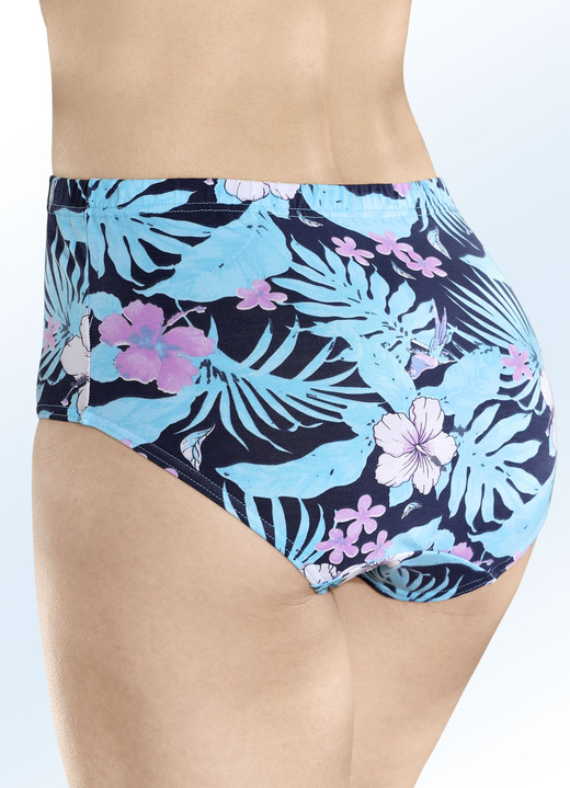 - Viererpack Slips mit Gummizug, in Größe 038 bis 056, in Farbe MARINE-TÜRKIS-FLIEDER-WEISS Ansicht 2