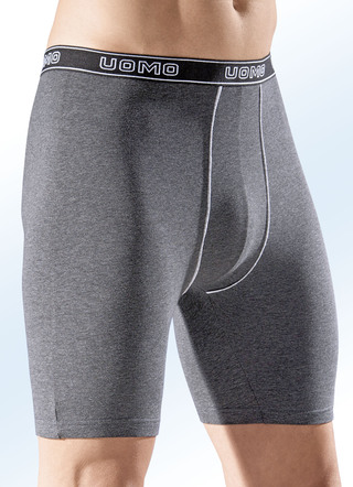 Viererpack Longpants, mit Elastikbund, Kontrastpaspeln