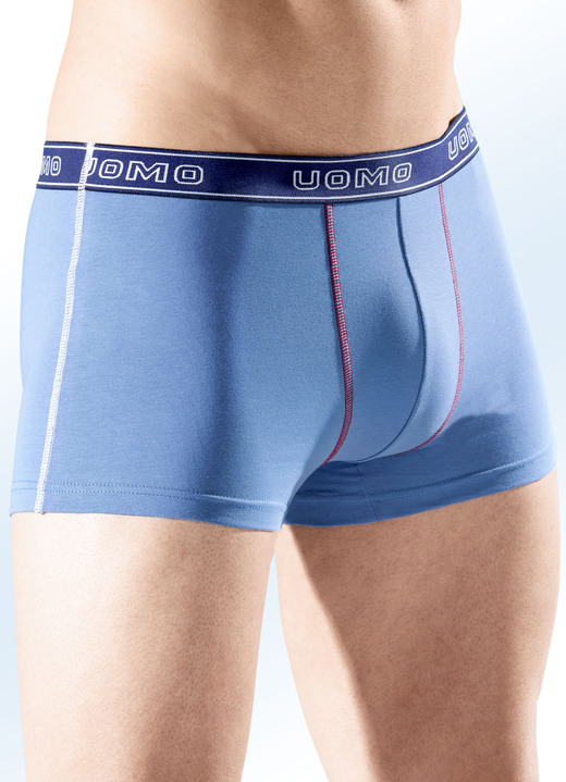Pants & Boxershorts - Viererpack Pants mit Kontrastnähten, in Größe 004 bis 010, in Farbe 2X AZURBLAU, 2X NAVY