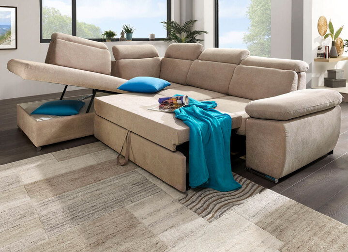 - Polsterecke mit Funktion und verstellbaren Kopfstützen, in Farbe TAUPE Ansicht 2