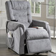 TV-Sessel / Relax-Sessel - TV-Sessel mit Rollen und Federkern, in Farbe HELLBRAUN, in Ausführung manuell verstellbar – Farbe DUNKELGRAU – Ansicht 1