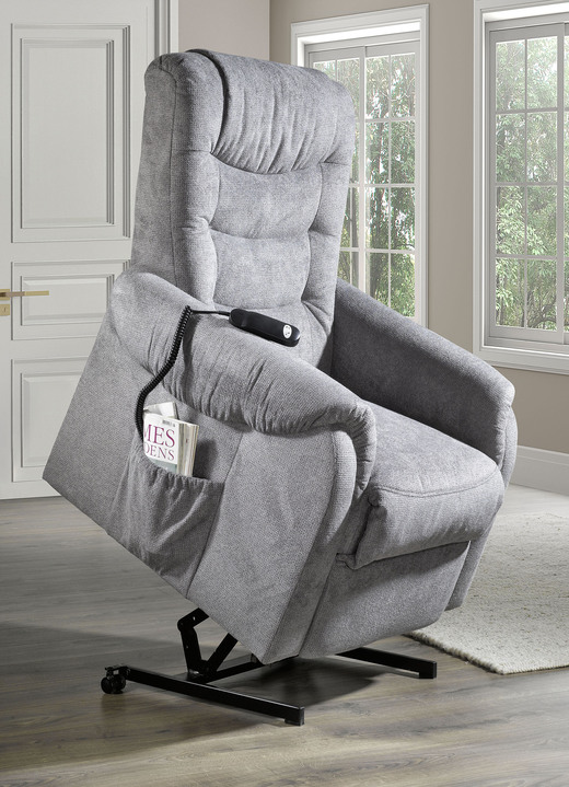 TV-Sessel / Relax-Sessel - TV-Sessel mit Rollen und Federkern, in Farbe HELLBRAUN, in Ausführung manuell verstellbar Ansicht 5