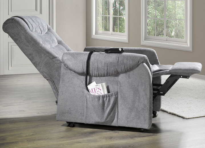 TV-Sessel / Relax-Sessel - TV-Sessel mit Rollen und Federkern, in Farbe HELLBRAUN, in Ausführung manuell verstellbar Ansicht 6