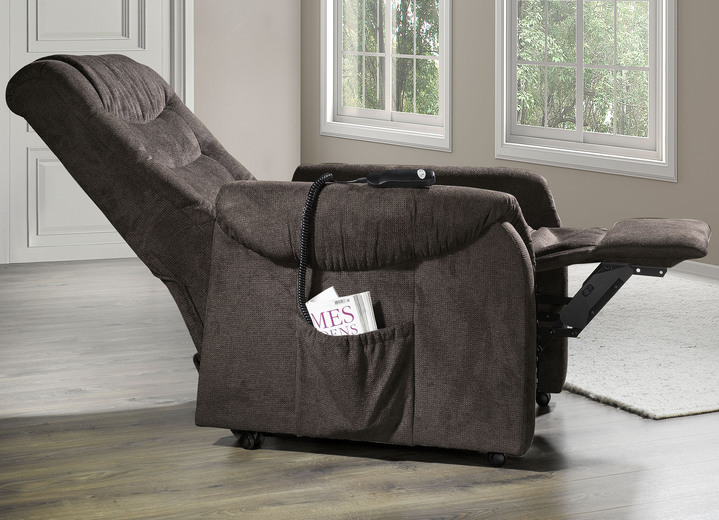 TV-Sessel / Relax-Sessel - TV-Sessel mit Rollen und Federkern, in Farbe HELLBRAUN, in Ausführung manuell verstellbar Ansicht 9