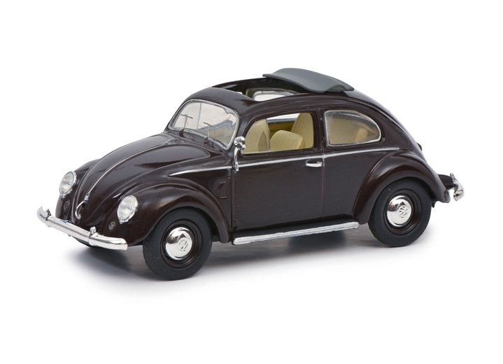 Sammlermodelle - VW Brezelkäfer mit Faltdach, in Farbe SCHWARZ
