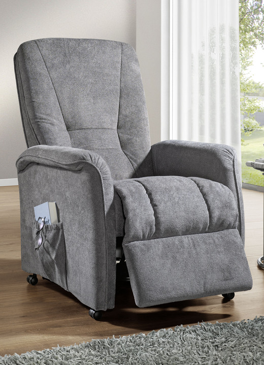 TV-Sessel / Relax-Sessel - Bequemer TV-Sessel auf stabilem Holzgrundgestell, in Farbe ROT, in Ausführung TV-Sessel, mechanisch Ansicht 14