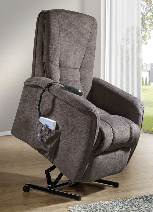 TV-Sessel / Relax-Sessel - Bequemer TV-Sessel auf stabilem Holzgrundgestell, in Farbe ROT, in Ausführung TV-Sessel, mechanisch Ansicht 7