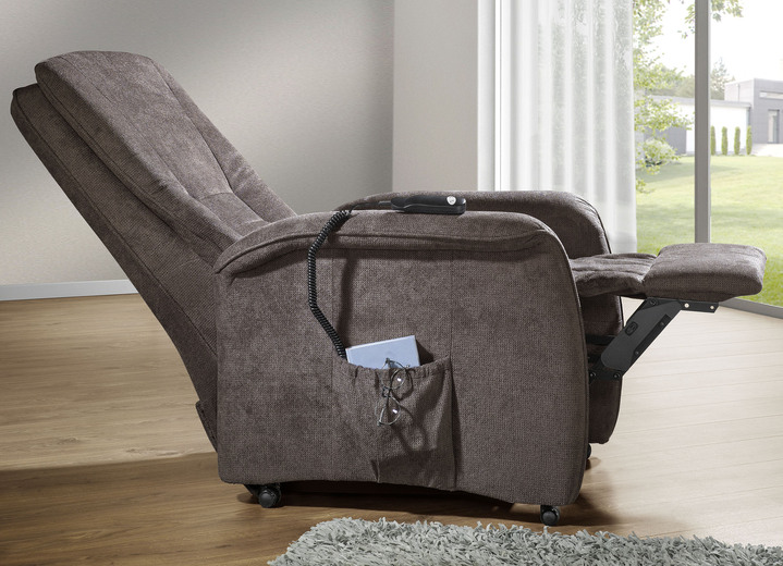 TV-Sessel / Relax-Sessel - Bequemer TV-Sessel auf stabilem Holzgrundgestell, in Farbe ROT, in Ausführung TV-Sessel, mechanisch Ansicht 6