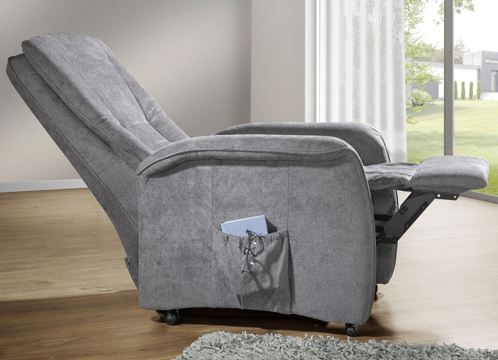 TV-Sessel / Relax-Sessel - Bequemer TV-Sessel auf stabilem Holzgrundgestell, in Farbe ROT, in Ausführung TV-Sessel, mechanisch Ansicht 15