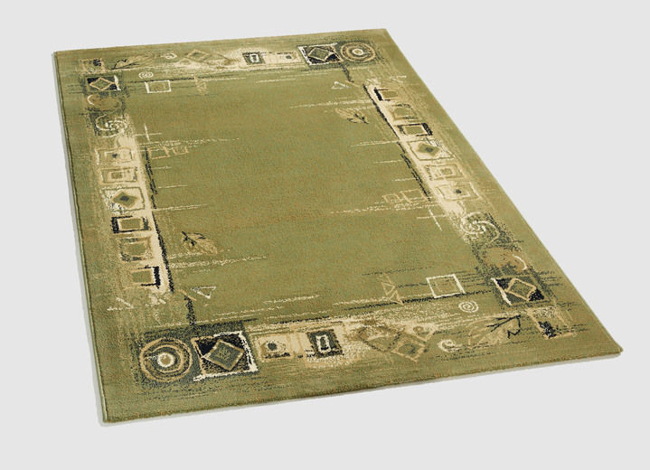 Klassisch - Brücken und Teppiche für Fußbodenheizung geeignet, in Größe 111 (Brücke, 60x110 cm) bis 300 (Teppich, 400x500 cm), in Farbe GRÜN