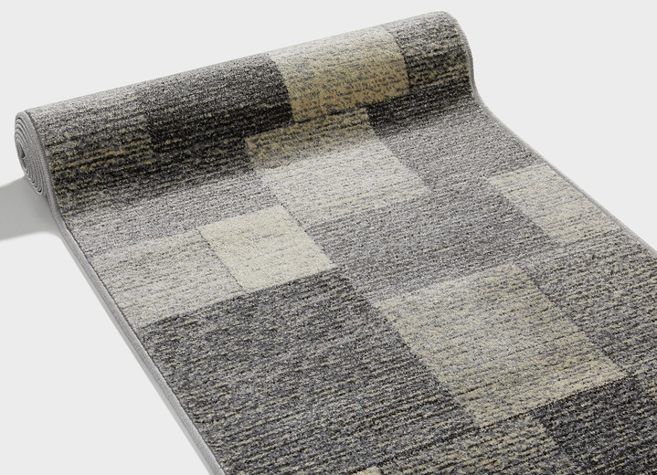 Läufer & Stufenmatten - Ansprechende Läufer in Wunschlänge, in Größe 102 (Läufer, 67 cm breit) bis 106 (Läufer, 100 cm breit), in Farbe GRAU Ansicht 1