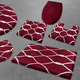 - Badgarnitur mit rutschhemmender Latex-Rückseite, in Größe 100 (Vorleger halbrund, 50/ 80 cm) bis 112 (WC-Deckelbezug, 47/ 50 cm), in Farbe BORDEAUX – Farbe BORDEAUX – Ansicht 2