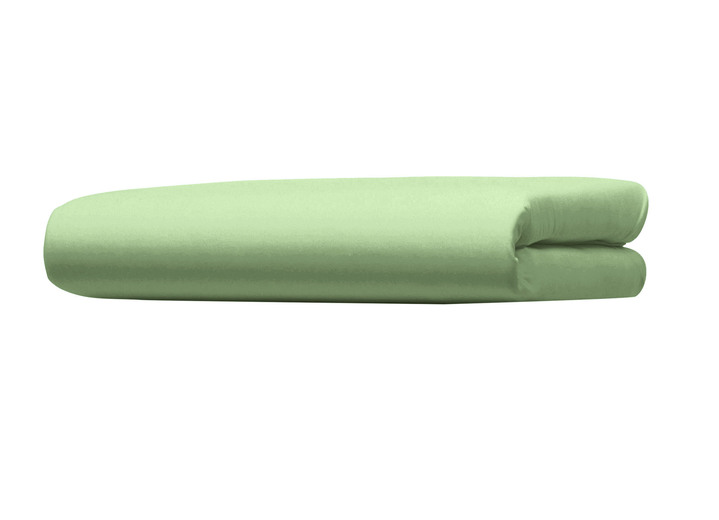 Spannbetttücher - Fein-Single-Jersey Spannbetttücher, in Größe 133 (2 Spannbetttücher, je 90–100/200 cm, Matratzenhöhe bis 30 cm) bis 138 (Spannbetttuch, 180–200/200 cm, Matratzenhöhe bis 30 cm), in Farbe WEISS Ansicht 5