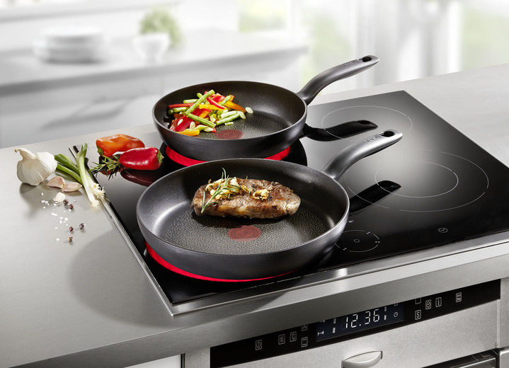 Töpfe & Pfannen - Tefal Edelstahl-Pfannen, 2-teilig, in Farbe SCHWARZ Ansicht 1
