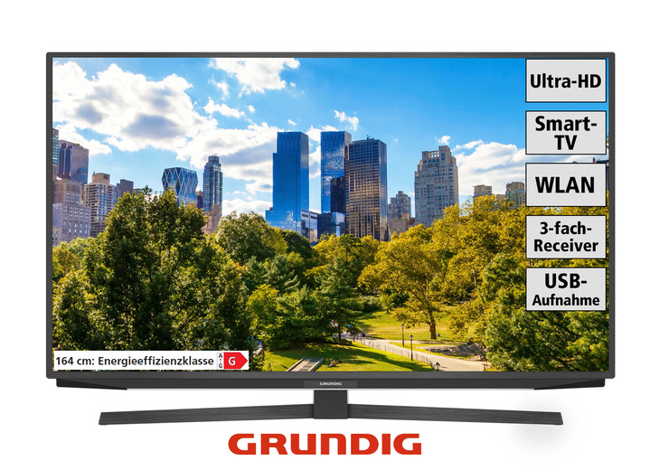 Fernseher - Grundig Barcelona Ultra-HD-LED-Fernseher, in Farbe ANTHRAZIT Ansicht 1