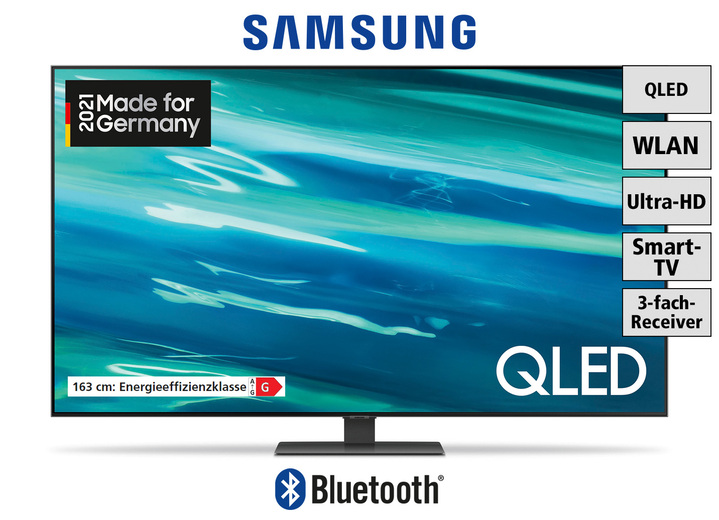 - Samsung 4K-QLED-Fernseher, in Farbe ANTHRAZIT Ansicht 1