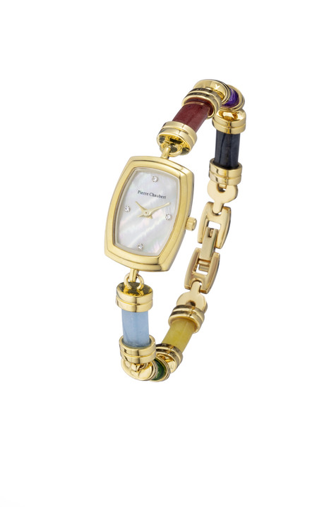 - Damenuhr mit Armband aus Jade in Multicolor, in Farbe  Ansicht 2