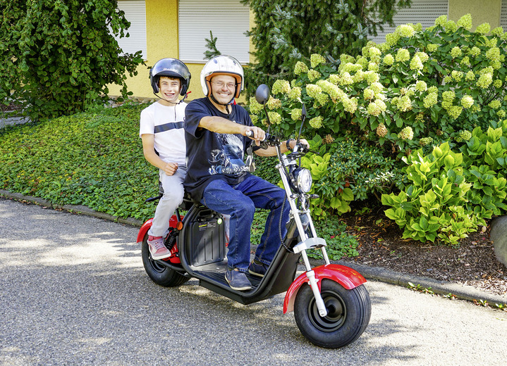 Elektromobilität - Elektro-Roller Chopper, in Farbe ROT Ansicht 1