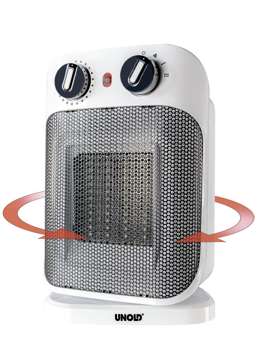 Raumklima - Unold Keramik-Heizlüfter, in Farbe WEISS-SCHWARZ Ansicht 2