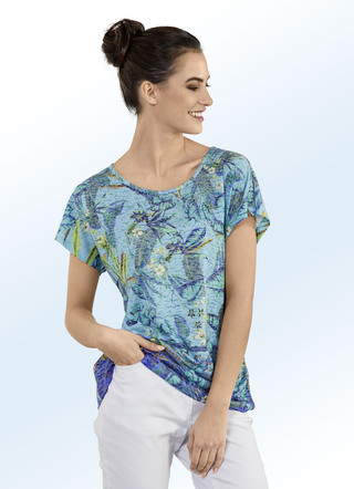 Shirt mit bunter Strasszier