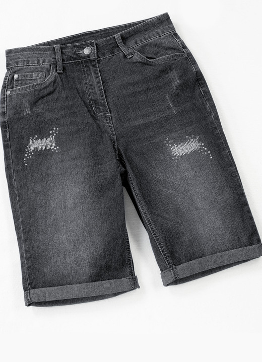 7/8-Hosen, Capris, Bermudas - Jeans-Bermudas mit tollen Used-Effekten, in Größe 032 bis 050, in Farbe JEANSBLAU Ansicht 2