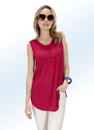 Shirt-Tunika in 4 Farben mit hübscher Fältelung