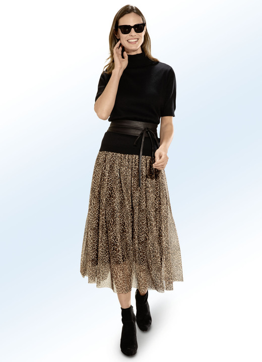 - Rock in aktueller Leo-Dessinierung, in Größe 017 bis 052, in Farbe BRAUN-SCHWARZ Ansicht 2