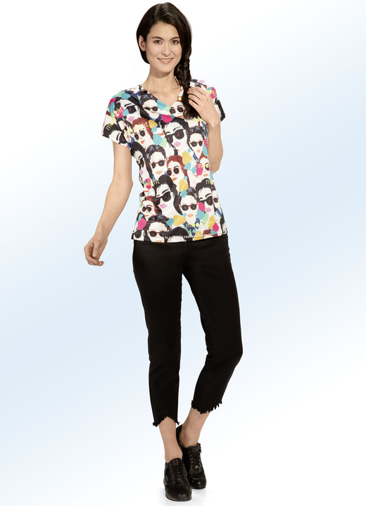 Hosen - Hose in 7/8-Länge mit interessantem Fransenabschluss, in Größe 017 bis 050, in Farbe MINT Ansicht 19