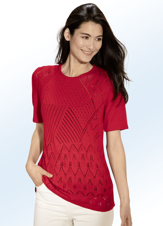 Pullover mit Ajourmix und feinen Strukturen