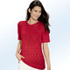 Basics - Pulli mit Ajourmix und feinen Strukturen, in Größe 038 bis 054, in Farbe ROT