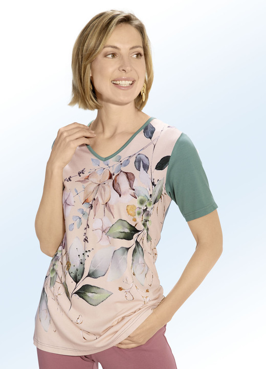 - Shirt mit V-Ausschnitt, in Größe 038 bis 054, in Farbe ZARTAPRICOT