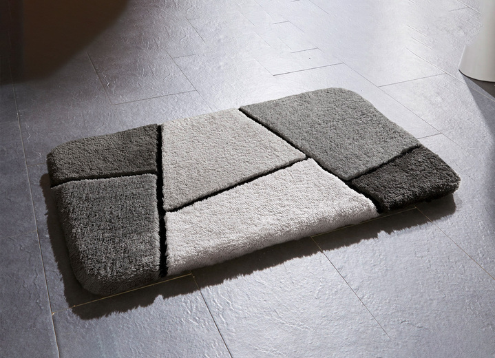 Badgarnituren - Farbenfrohe Badgarnitur mit rutschhemmender Rückseite, in Größe 100 (Vorleger halbrund, 50/ 80 cm) bis 110 (Hänge-WC-Garnitur 2-teilig), in Farbe GRÜN Ansicht 6