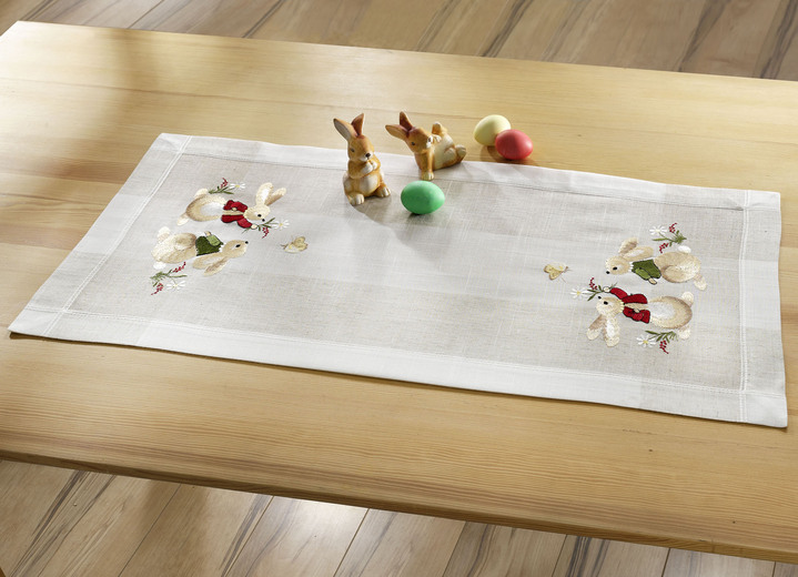 Tischdecken - Tisch- und Raumdekoration, in Größe 102 (Läufer, 40/ 85 cm) bis 404 (Kissenbezug, 40/ 40 cm), in Farbe SEKT-BUNT Ansicht 6